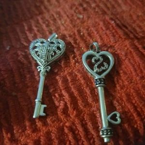 Kay Open Hearts Pendant with Cross Key Pendant (2)